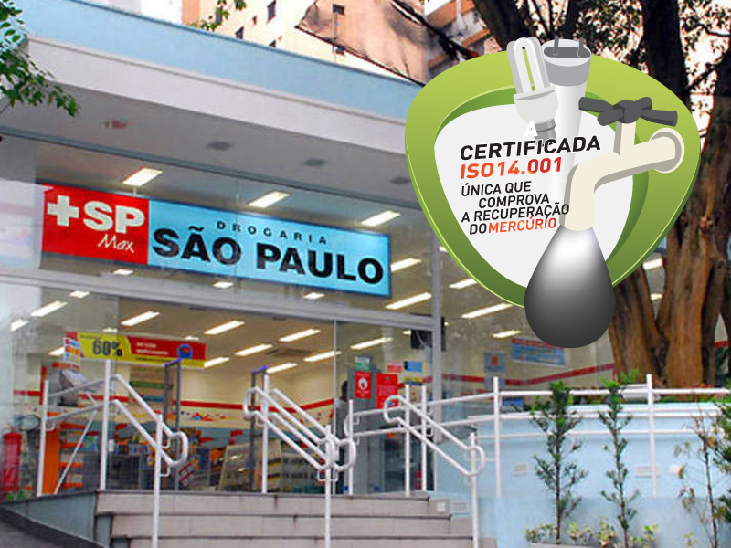 Drogaria São Paulo renova contrato para descarte de lâmpadas